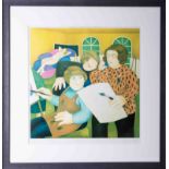 Beryl Cook (1926-2008) 'The Art Class' 1979 stamped edition Fine Art Guild, signed, 42cm x 42cm,