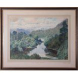 A.Heaton-Cooper, signed 1913 watercolour, titled 'River Brathay, Ambleside', 37cm x