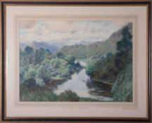 A.Heaton-Cooper, signed 1913 watercolour, titled 'River Brathay, Ambleside', 37cm x