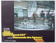 James Bond Poster, rare 1971 'Diamonds Are Forever' original poster signed by Sean Connery, 14cm x