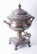 An antique silver plated Samovar, height 50cm.