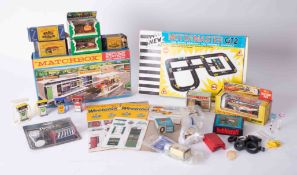 Service Station MG1, boxed, Matchbox service ramp, other Matchbox accessories, models, etc.