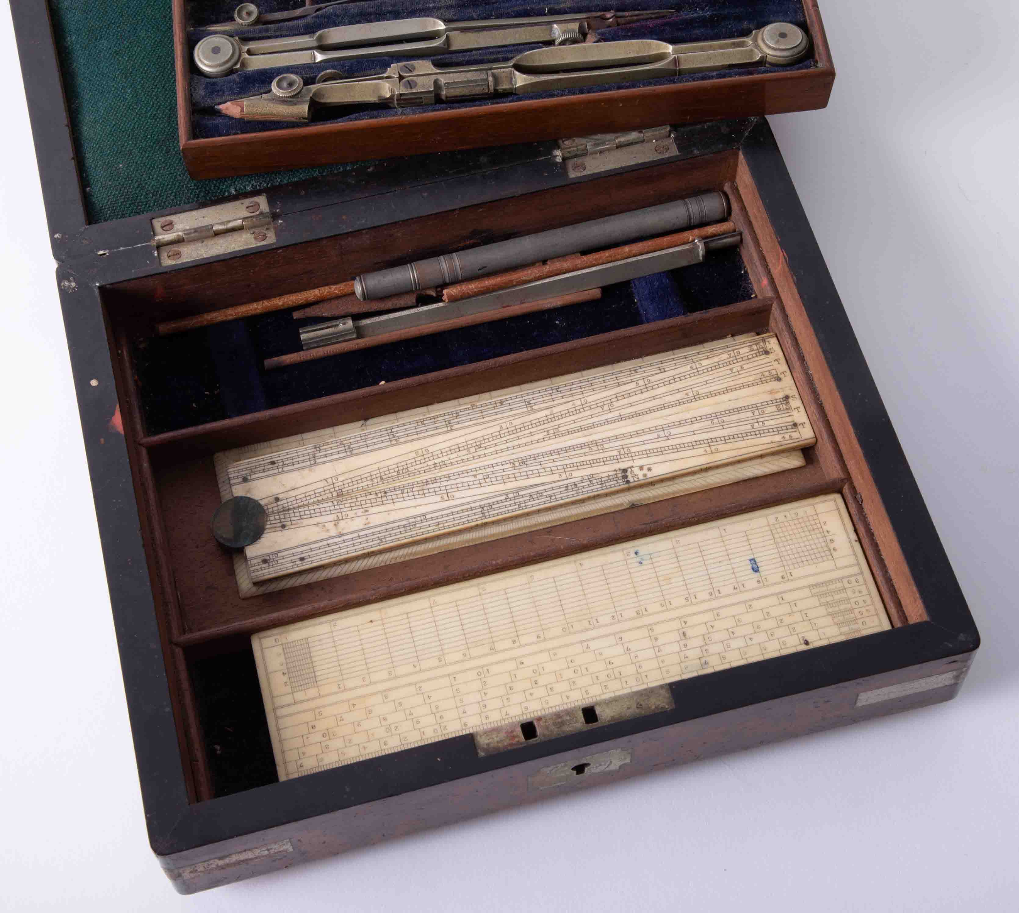 A drawing set with various instruments some marked Thornton Stanley Elliott, also rules, etc in a - Image 2 of 4