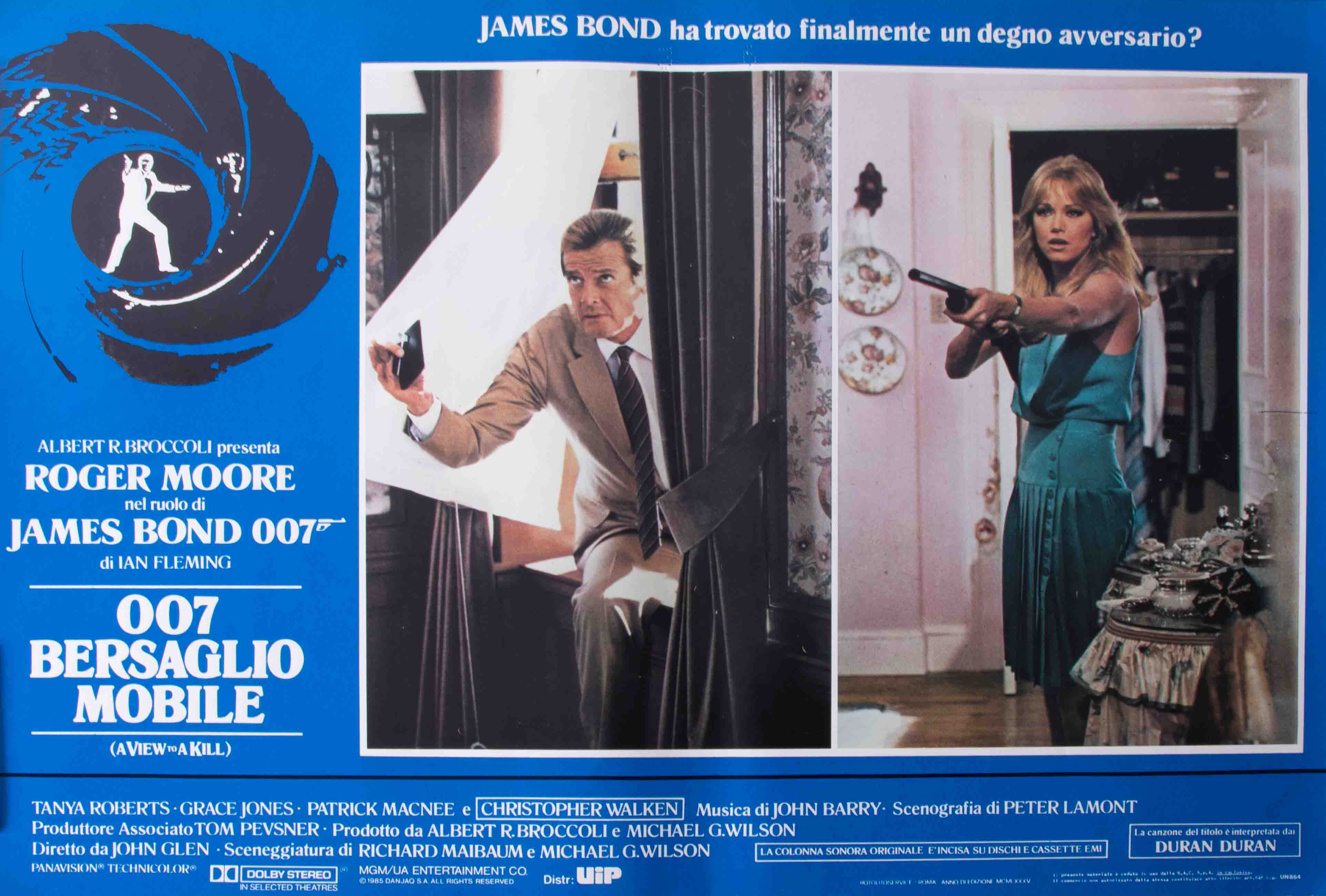 James Bond Poster, Five Italian originals 'Moonraker', 'Octopussy' and 'A View To A Kill', 65cm x