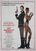 James Bond Poster, 'A View To A Kill' 1985 Italian, original, 100cm x 140cm, large poster.