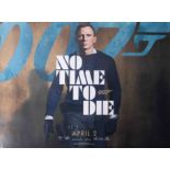 James Bond Poster, 'No Time To Die' 02 April 2020, Daniel Craig Quad, mint condition.