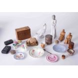 Various ceramics including, Nao figure, Royal Worcester miniature Tyg, Lilliput Lane cottage etc.
