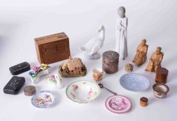 Various ceramics including, Nao figure, Royal Worcester miniature Tyg, Lilliput Lane cottage etc.