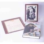 A collection of John Wayne memorabilia including John Wayne My Father book, John Wayne framed