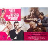 James Bond Poster, Two Italian poster Fotobusta, 'From Russia With Amore' Sean Connery, 19cm x