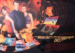 James Bond Poster, Three 'The World Is Not Enough' 1999 UK original, 60cm x 85cm, 68cm x 102cm,