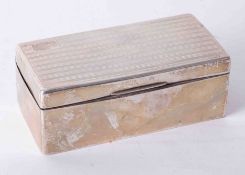 A George V silver rectangular cigarette box, WN Limited.