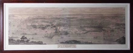 London Illustrated News, a large panoramic view of the City of Plymouth and another one, together