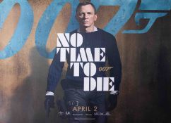 James Bond Poster, 'No Time To Die' 02 April 2020 Daniel Craig Quad, mint condition.