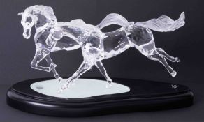 Swarovski Crystal Glass, 'The Wild Horses', limited edition 232/10,000, with certificate, booklets