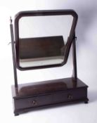 An early 20th Century dressing table mirror fitted with two drawers.