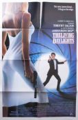 James Bond Poster, 'For Your Eyes Only' 1981 original USA one sheet & 'The Living Daylights' 1987