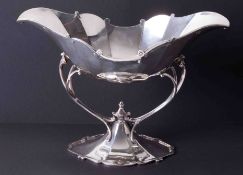 An Edward & Sons Glasgow silver centre piece of Art Nouveau style, height 20cm, width 29cm, marked