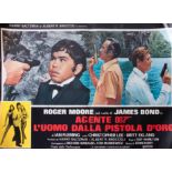 James Bond Poster, Four Italian posters 'The Man With The Golden Gun' 11cm x 17cm Italian original