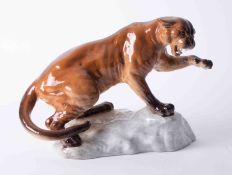 Beswick, 1702, a large model of a mountain cat, height 22cm.
