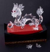 Swarovski Crystal Glass, Annual Edition 1997 Fabulous Creatures 'The Dragon', boxed (foot off).