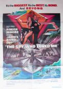 James Bond Poster, 'The Spy Who Loved Me' 1977 original, USA one sheet.