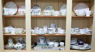 A large collection Shelley china tea wares.