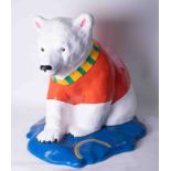 A Rupert Bear by Arth Lawr (Free Hugs), height 67cm, fibreglass. This bear is being sold on behalf