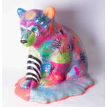 A 'psychedelic' Bear, height 67cm, fibreglass. This bear is being sold on behalf of Plymouth