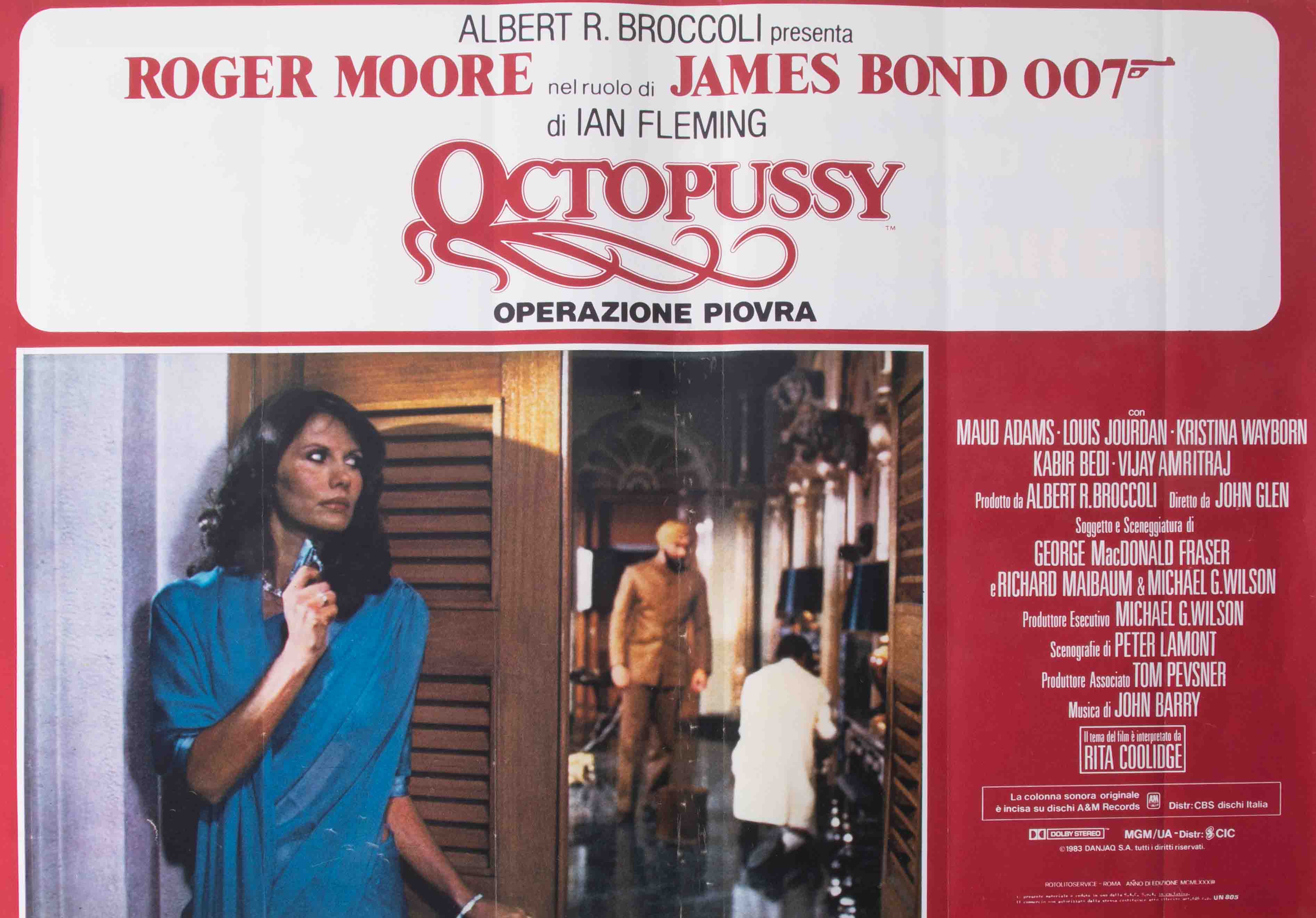 James Bond Poster, Five Italian originals 'Moonraker', 'Octopussy' and 'A View To A Kill', 65cm x - Image 4 of 5