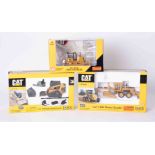 CAT 140H Motor Grader 1:50 scale, CAT D6K XL Track-Type Tractor 1:50 scale and CAT 247 Multi Terrain