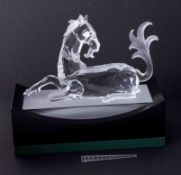 Swarovski Crystal Glass, Annual Edition 1996 Fabulous Creatures 'The Unicorn', boxed (horn off).