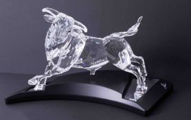 Swarovski Crystal Glass, 'Bull' limited edition 9407/10,000, with certificate, booklets, keys for