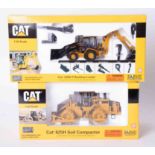 CAT 825H Soil Compactor 1:50 scale, CAT 420D IT Backhoe Loader 1:50 scale, boxed (2).