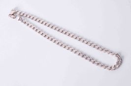 A silver heavy gauge link necklace, approx. 73gm.