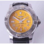 Breitling, a gents Avenger II Seawolf 1719717, A1733110/I519 wristwatch, yellow dial, self winding