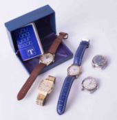 Mixed collection of watches to include a gents Tissot PR 516 Swiss wristwatch with box and