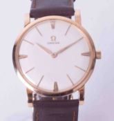 Omega, a gents gold plated manual wind 'Slim line' wristwatch circa late 1960's/70's full off