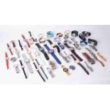 A mixed collection of watches including Citizen, Accurist, Rotary, Swatch etc approx 49 watches.