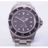 Rolex, a gents stainless steel 'Sea-Dweller 4000 Chronometer date' flip lock Oyster bracelet,