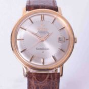 Omega, a fine gents Constellation chronometer automatic date wrist watch, 18ct yellow gold cased,