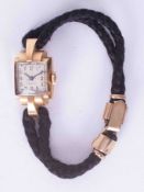 Zenith, an 18ct yellow gold Art Deco style manual wind cocktail wristwatch, case hallmarked 18ct