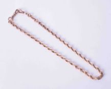 A 9ct gold albert rope twist chain approx 34g