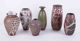 Bruce Chivers (b 1954, Australian), Studio Pottery various vases etc (6).