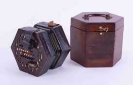 A-Lachenal & Co concertina, fully chromatic English tutor model, serial number 32083, date of