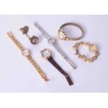 A bag of six ladies costume watches to include a Limit, two Zeon watches, Avia, Swissam and an