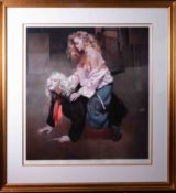 Robert Lenkiewicz (1941-2002) 'Painter With Lisa', signed limited edition print 347/395, 80cm x