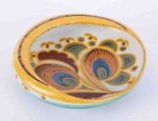 Gouda Rhodesia Royal art pottery dish, diameter 26cm.