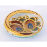 Gouda Rhodesia Royal art pottery dish, diameter 26cm.