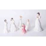 Royal Doulton, a collection of six figurines including Maria HN3381, etc.